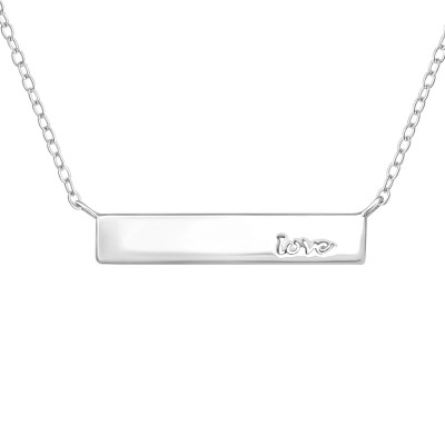 Silver Line Inline Necklace