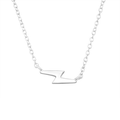 Silver Thunderbolt Necklace