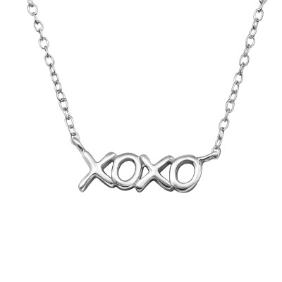 Silver XOXO Inline Necklace