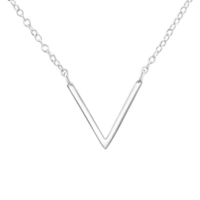 Silver Chevron Necklace