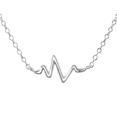 Silver Heartbeat Necklace