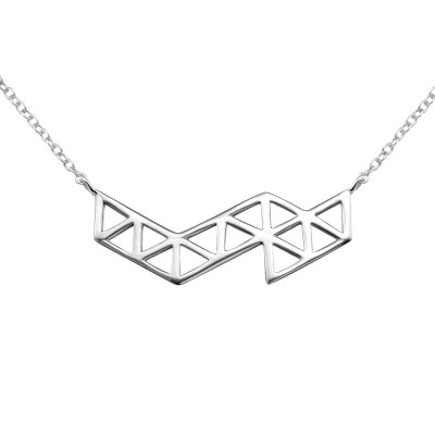 Triangles Inline Sterling Silver Necklace