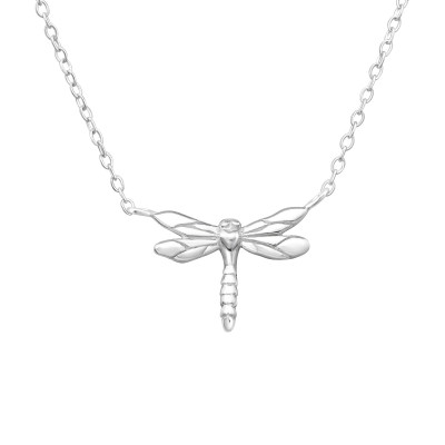 Silver Dragonfly Necklace