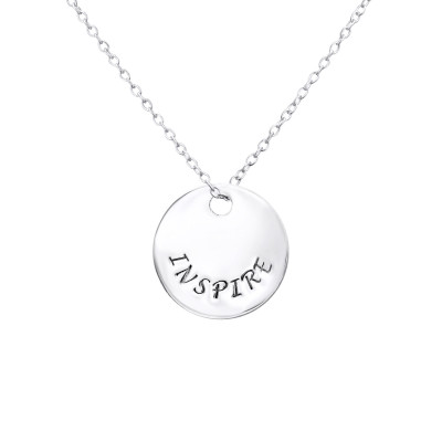 Silver INSPIRE Tag Necklace