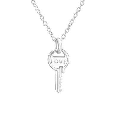 Silver Key Necklace