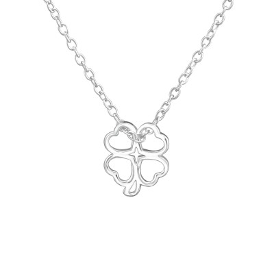 Silver Lucky Clover Necklace