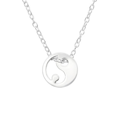 Silver Yin and Yang Necklace