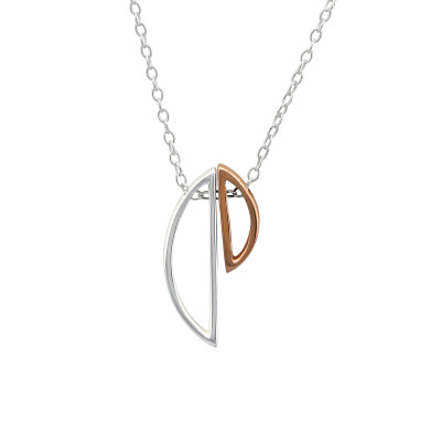 Semi Circle Sterling Silver Necklace