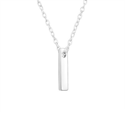 Silver Bar Necklace