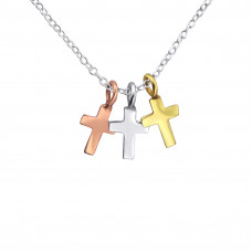 Silver Crosses Necklace