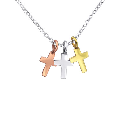 Silver Crosses Necklace