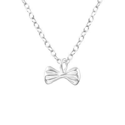 Silver Bow Necklace