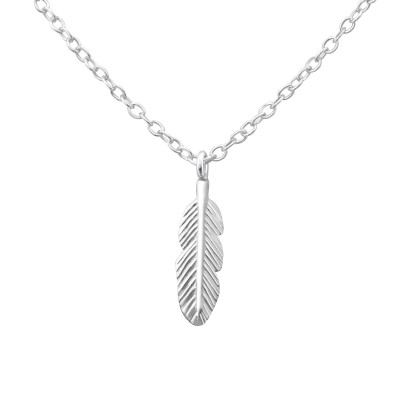 Silver Feather Necklace