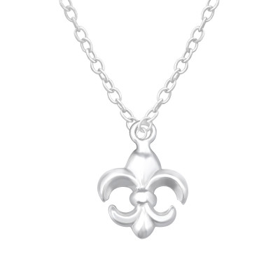 Silver Fleur De Lis Necklace