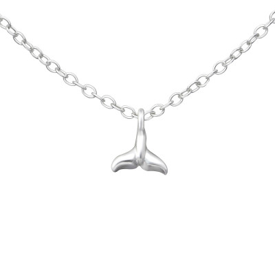 Silver Whale's Tail Necklace