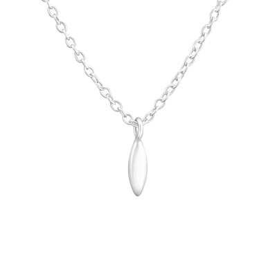 Silver Marquise Necklace