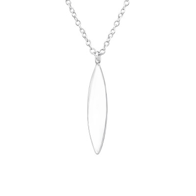 Silver Marquise Necklace