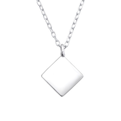 Silver Square Necklace