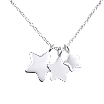 Silver Stars Necklace