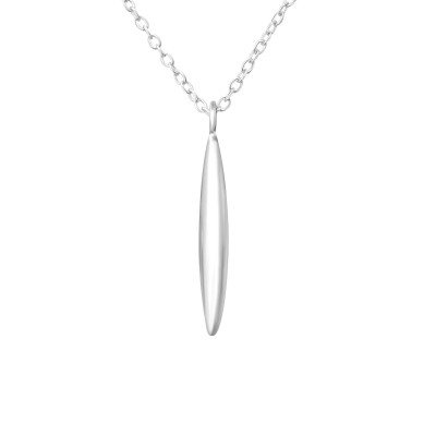 Silver Marquise Necklace