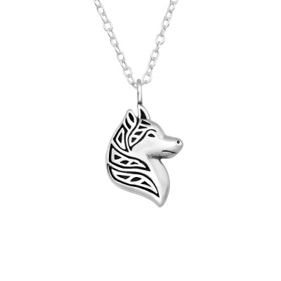 Silver Wolf Necklace