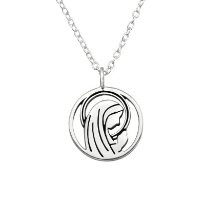 Silver Mary Necklace