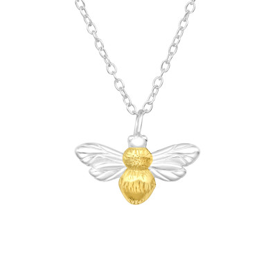 Silver Bee Necklace