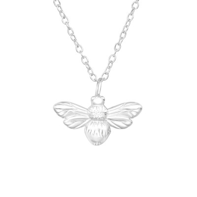 Silver Bee Necklace