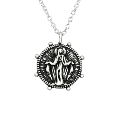 Silver Mary Necklace