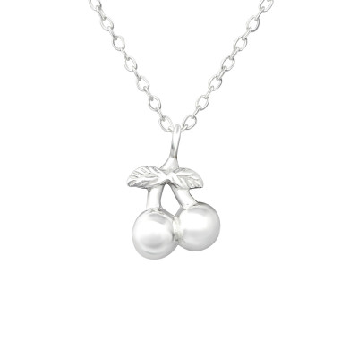 Silver Cherry Necklace