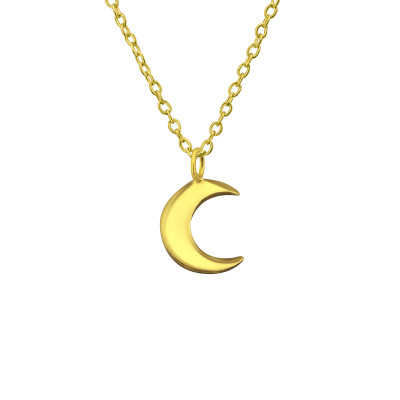 Silver Crescent Moon Necklace