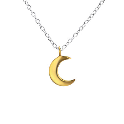 Silver Crescent Moon Necklace