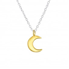 Silver Crescent Moon Necklace