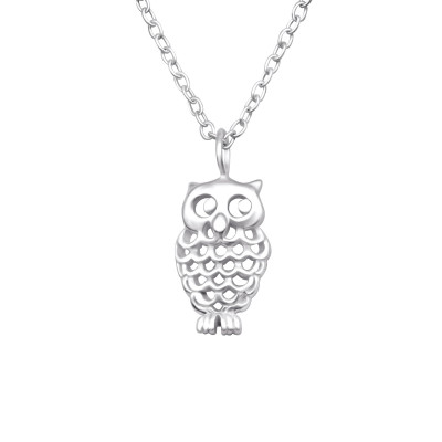 Silver Owl Necklace