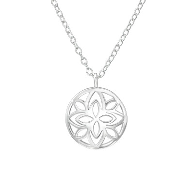 Silver Patterned Necklace