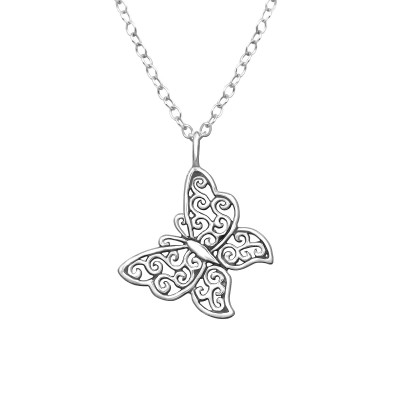 Silver Butterfly Necklace