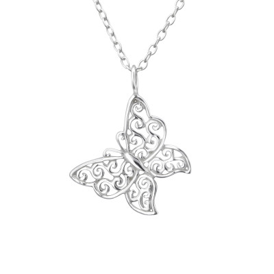 Silver Butterfly Necklace