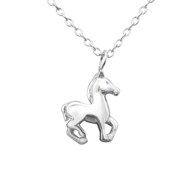 Silver Horse Necklace