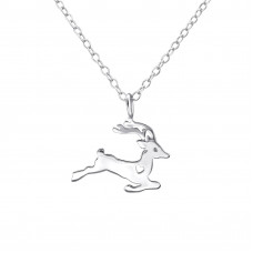 Silver Reindeer Necklace