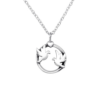 Silver Birds Necklace