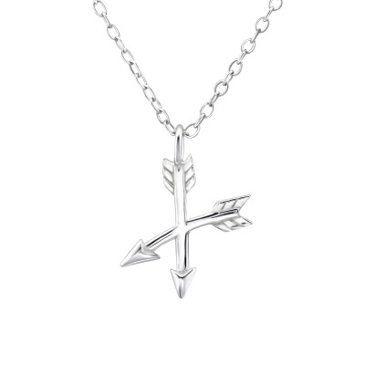 Cross Arrow Sterling Silver Necklace