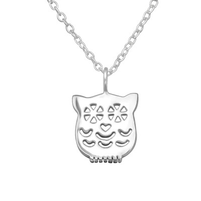 Silver Owl Necklace