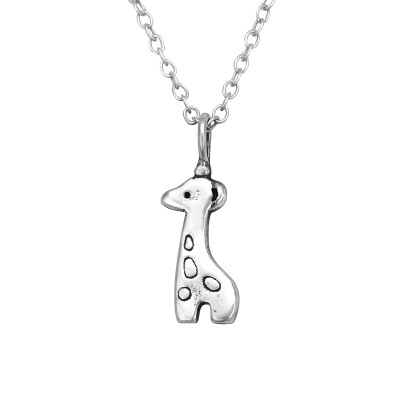 Silver Giraffe Necklace