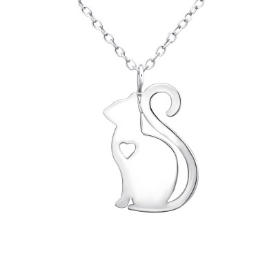 Silver Cat Necklace