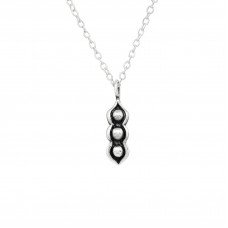 Silver Pea Pod Necklace