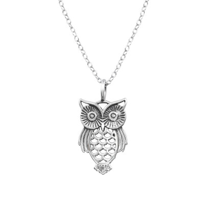 Silver Owl Necklace