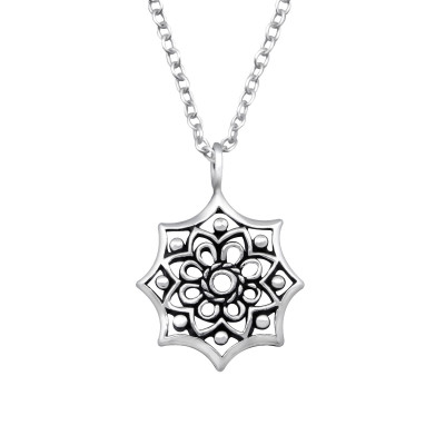 Flower Sterling Silver Necklace