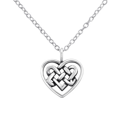 Silver Celtic Heart Necklace