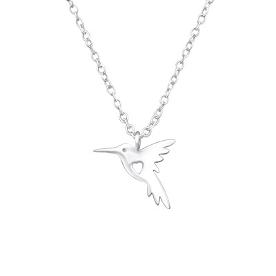 Silver Hummingbird Necklace