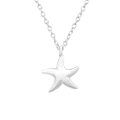 Silver Starfish Necklace